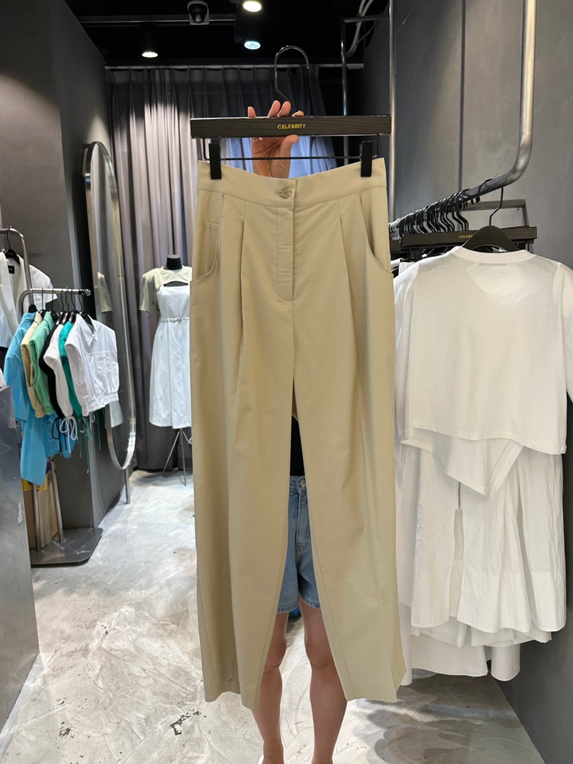 CELEBRITY-A東大門實拍韓國女士新品26夏季休閑褲打折寬松CELEBRITY-A休閑褲圖色1