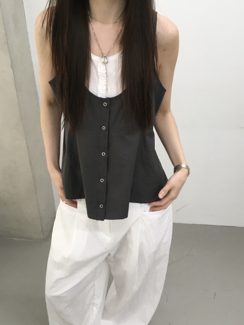 MINIMUZE韓國直郵實拍女裝新品26夏季推薦休閑吊帶背心無袖MINIMUZE吊帶/背心
