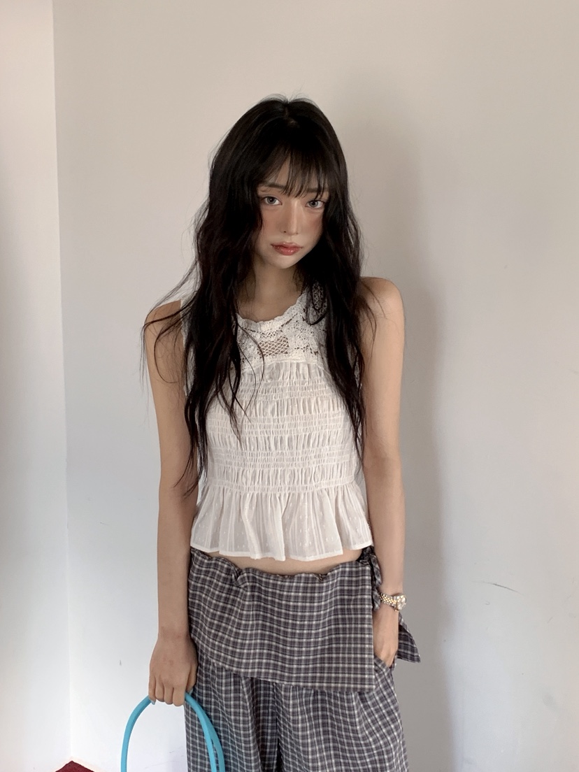 OURWAVE/OUR ROOM韓國直郵實拍女裝新款時尚吊帶背心絲帶無袖Our Wave/Our Room吊帶/背心