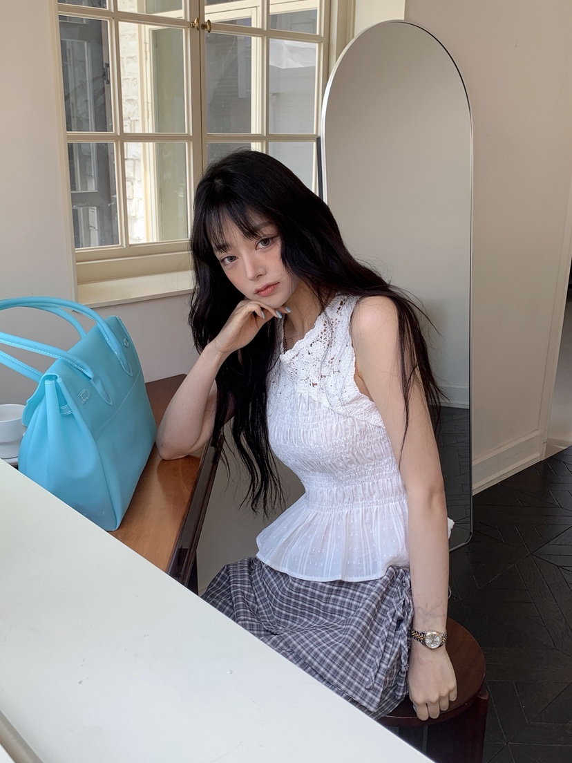 OURWAVE/OUR ROOM韓國直郵實拍女裝新款時尚吊帶背心絲帶無袖Our Wave/Our Room吊帶/背心