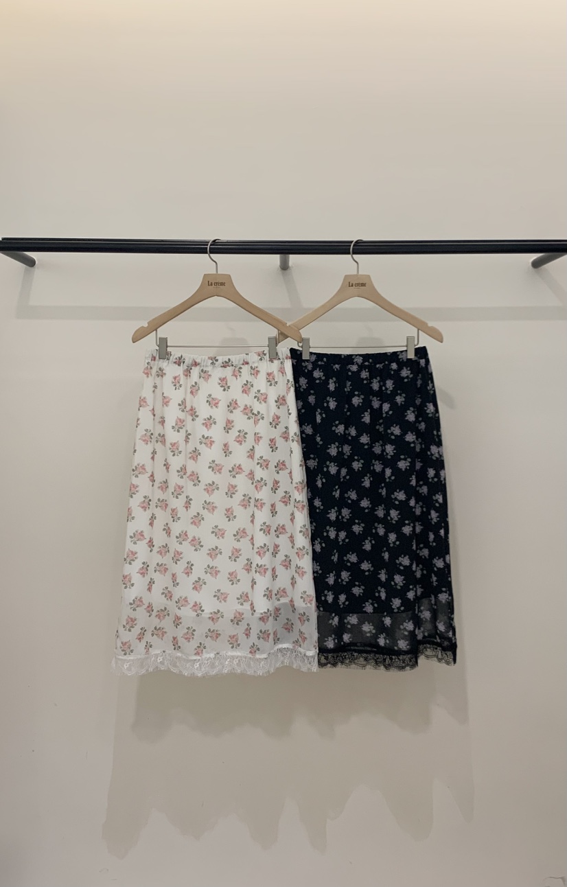 LA CREME韓國東大門直郵女裝新品26春夏半身裙中短裙雪紡SLA CREME半身裙/中短裙