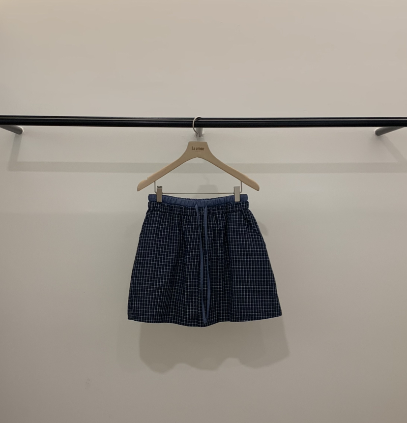 LA CREME東大門實拍韓國女裝新款26春夏職業26夏季短裙格子SLA CREME短裙圖色1