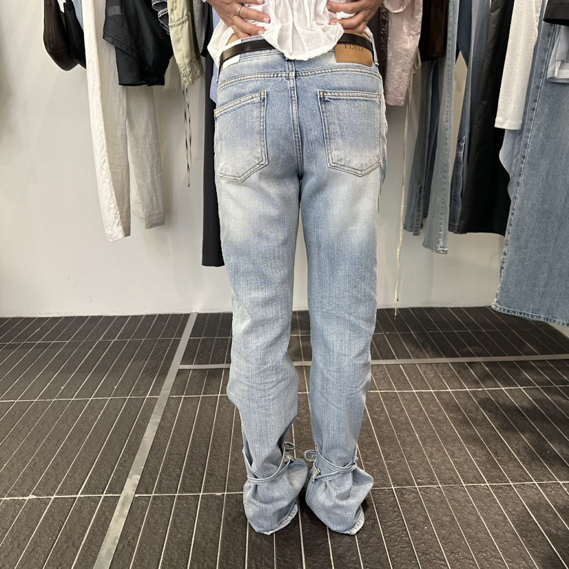 FIND-P韓國直郵女士新品人氣推薦26夏季職業牛仔褲不含腰帶FIND-P牛仔褲