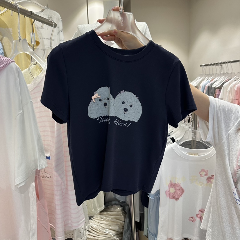MIMME/LOOKK韓國直郵女士新品時尚人氣26春夏職業推薦T恤MIMME/LOOKKT恤圖色2