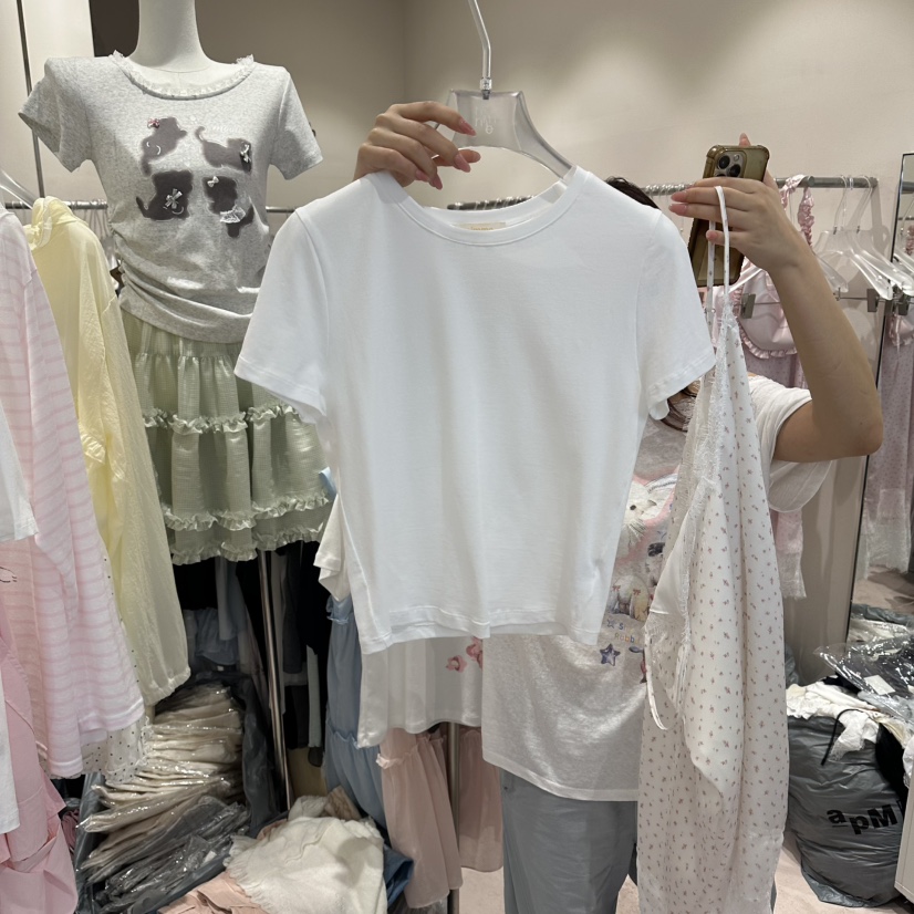 MIMME/LOOKK韓國東大門直郵女士新款時尚26夏季26春夏T恤MIMME/LOOKKT恤圖色2白色