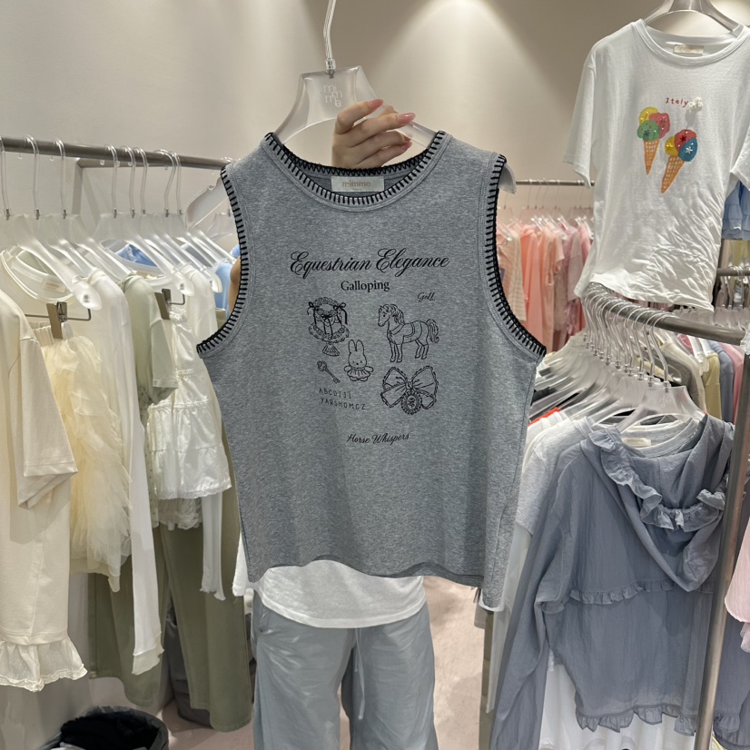 MIMME/LOOKK韓國直郵實拍女士新款休閑推薦26春夏吊帶背心MIMME/LOOKK吊帶/背心圖色2