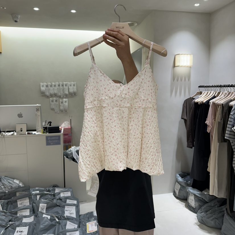 MILLIF韓國直郵女裝新款熱賣26春夏推薦時尚職業吊帶背心MILLIF吊帶/背心圖色1粉色