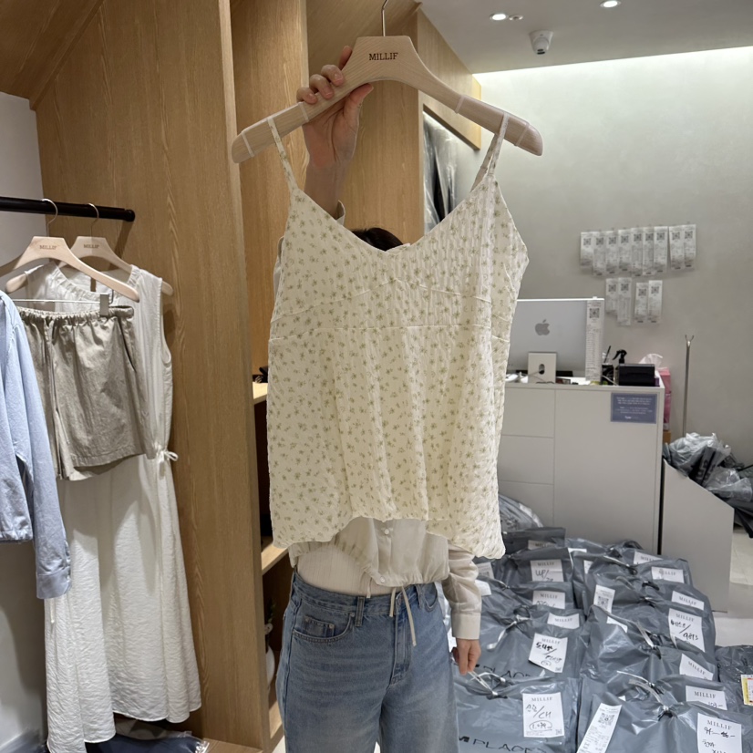 MILLIF韓國直郵女裝新款熱賣26春夏推薦時尚職業吊帶背心MILLIF吊帶/背心圖色3綠色