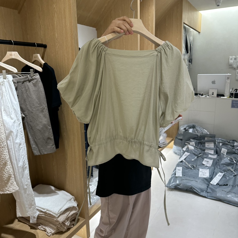 MILLIF韓國東大門代購女裝新品26夏季26春夏襯衫蕾絲衫露肩MILLIF襯衫/蕾絲衫