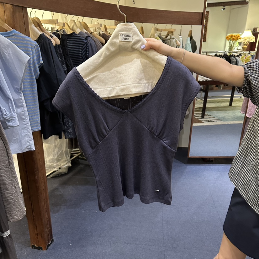 FURE韓國直郵女士新品時尚26夏季推薦職業休閑熱賣T恤孔眼FURET恤圖色3