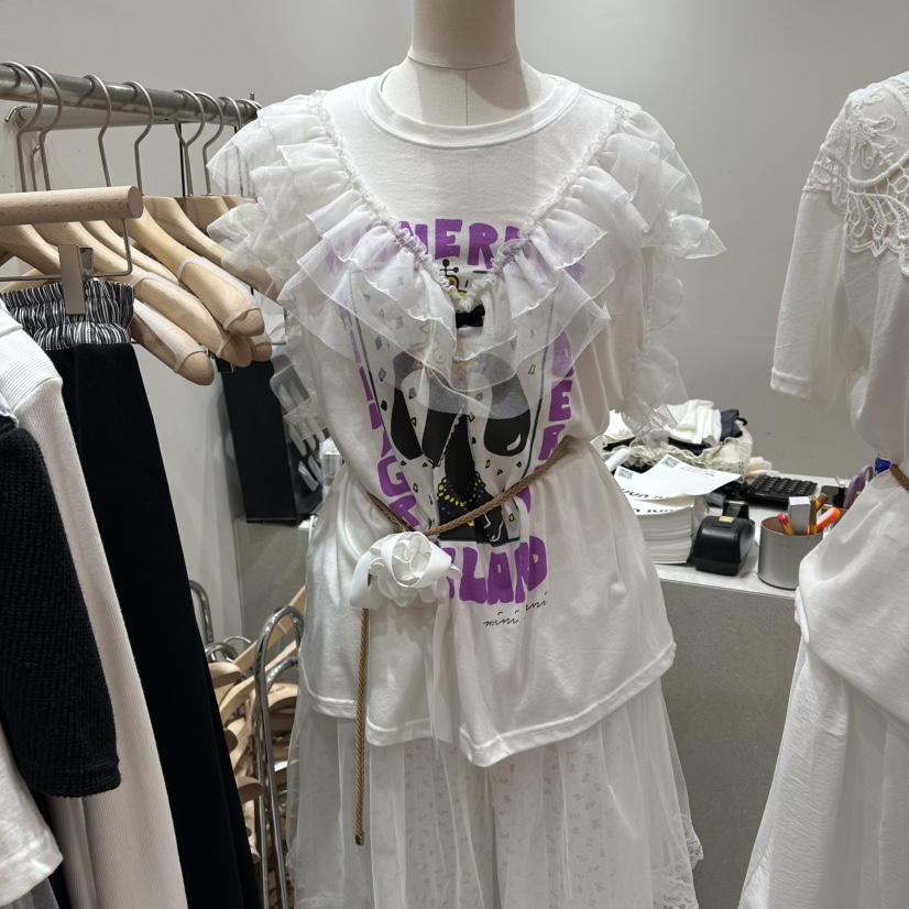 MINI UNNI韓國東大門直郵女士新款休閑26春夏時尚推薦T恤SMINI UNNIT恤圖色1