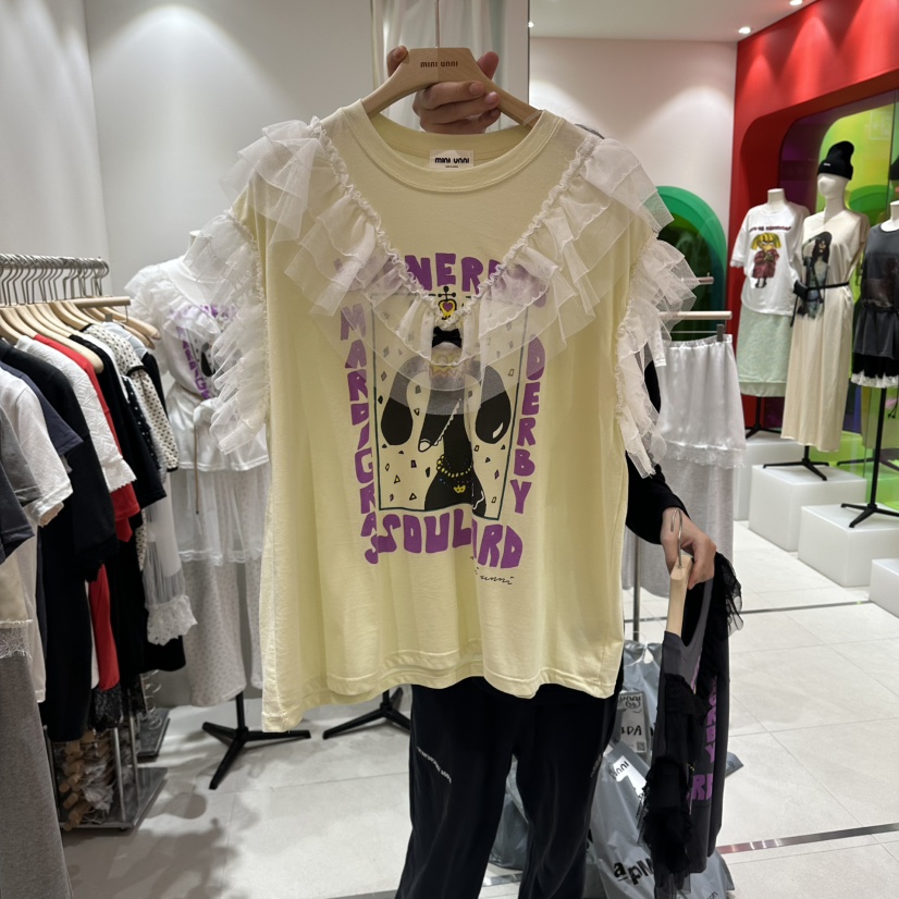 MINI UNNI韓國東大門直郵女士新款休閑26春夏時尚推薦T恤SMINI UNNIT恤圖色2