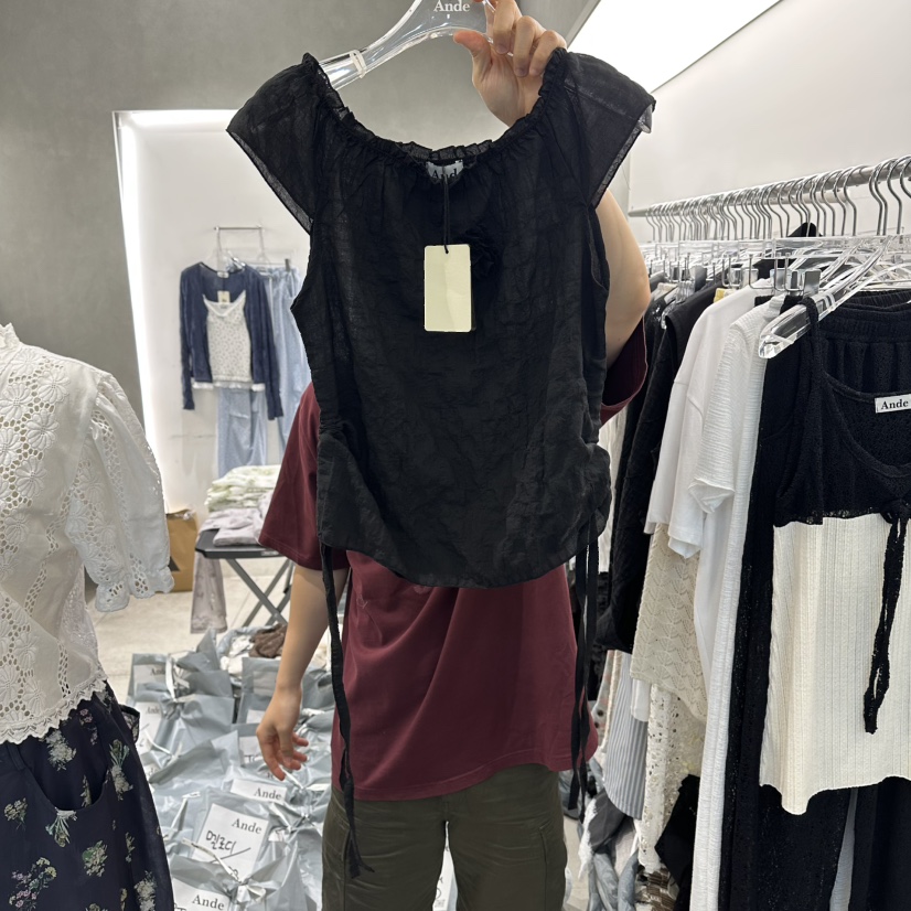 ANDE韓國東大門直郵女裝新品推薦26春夏時尚人氣襯衫蕾絲衫Ande襯衫/蕾絲衫圖色2