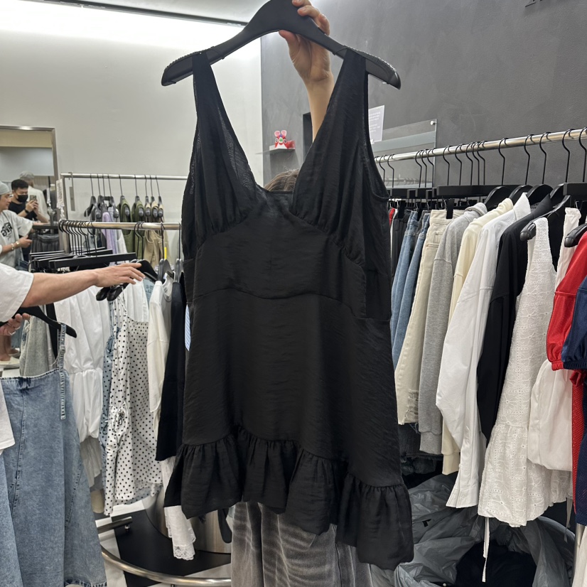 LADYBLACK/THE BLACK韓國東大門代購女士新品推薦連衣裙褶皺SLADYBLACK/THE BLACK連衣裙圖色1