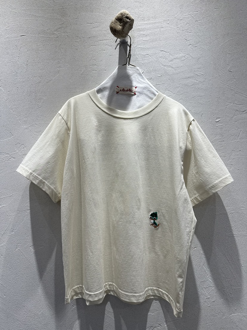 AT NOTE韓國代購女士新品職業26夏季休閑推薦人氣T恤刺繡AT NOTET恤圖色2米色