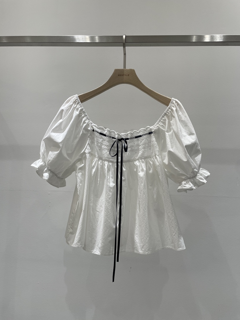 RE STYLE-Q韓國代購女士新款26春夏熱賣26夏季襯衫蕾絲衫LRE STYLE襯衫/蕾絲衫圖色1