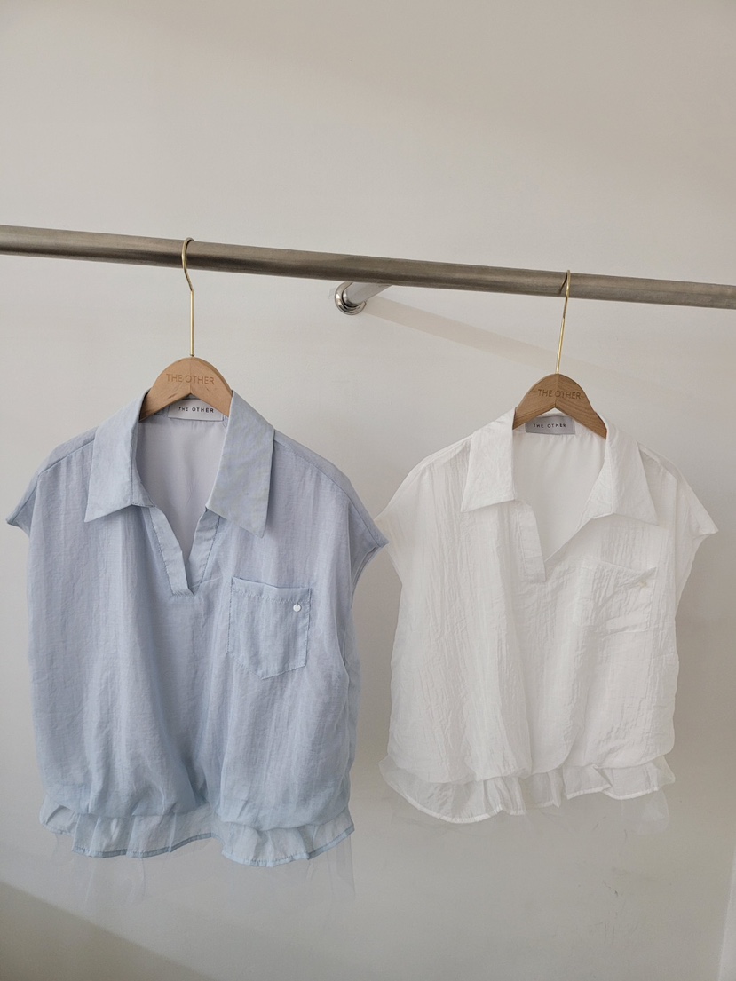 THE OTHER韓國東大門直郵女士新品人氣熱賣襯衫蕾絲衫亞麻THE OTHER襯衫/蕾絲衫