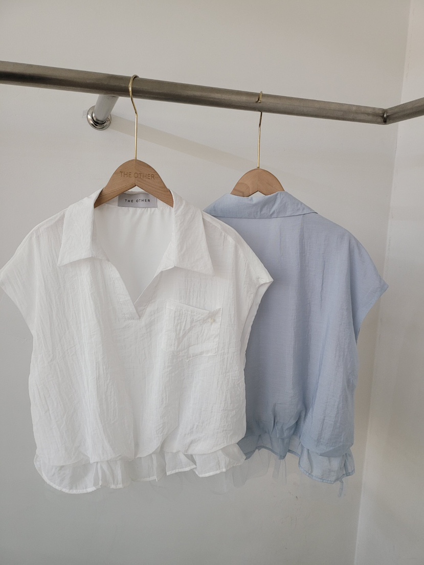 THE OTHER韓國東大門直郵女士新品人氣熱賣襯衫蕾絲衫亞麻THE OTHER襯衫/蕾絲衫