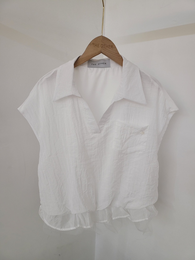 THE OTHER韓國東大門直郵女士新品人氣熱賣襯衫蕾絲衫亞麻THE OTHER襯衫/蕾絲衫圖色2