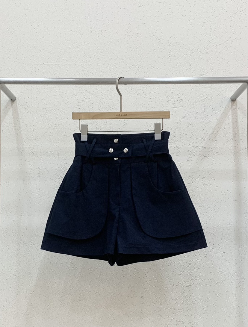 LIGHT AND SALT韓國東大門直郵女士新品26夏季短褲口袋亞麻LIGHT AND SALT短褲圖色3