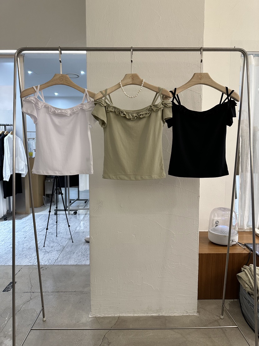 BPLAN韓國代購女士新品26夏季推薦人氣時尚襯衫蕾絲衫露肩BPLAN襯衫/蕾絲衫
