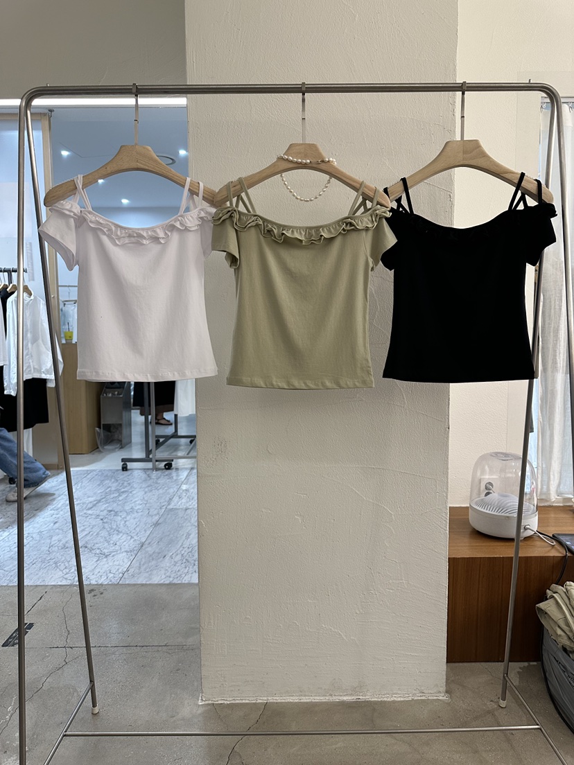 BPLAN韓國代購女士新品26夏季推薦人氣時尚襯衫蕾絲衫露肩BPLAN襯衫/蕾絲衫