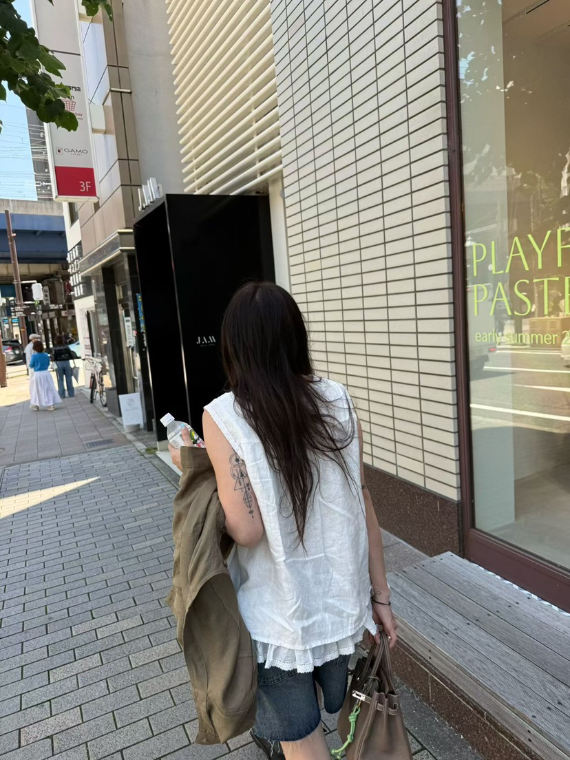 TUG韓國東大門代購女裝新品推薦時尚熱賣26夏季襯衫蕾絲衫棉TUG襯衫/蕾絲衫
