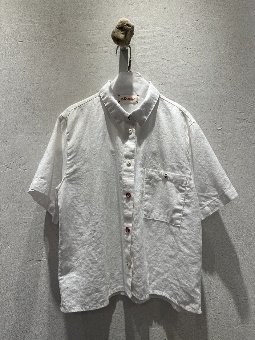 AT NOTE韓國代購女裝新品推薦熱賣26夏季襯衫蕾絲衫水洗亞麻AT NOTE襯衫/蕾絲衫圖色1
