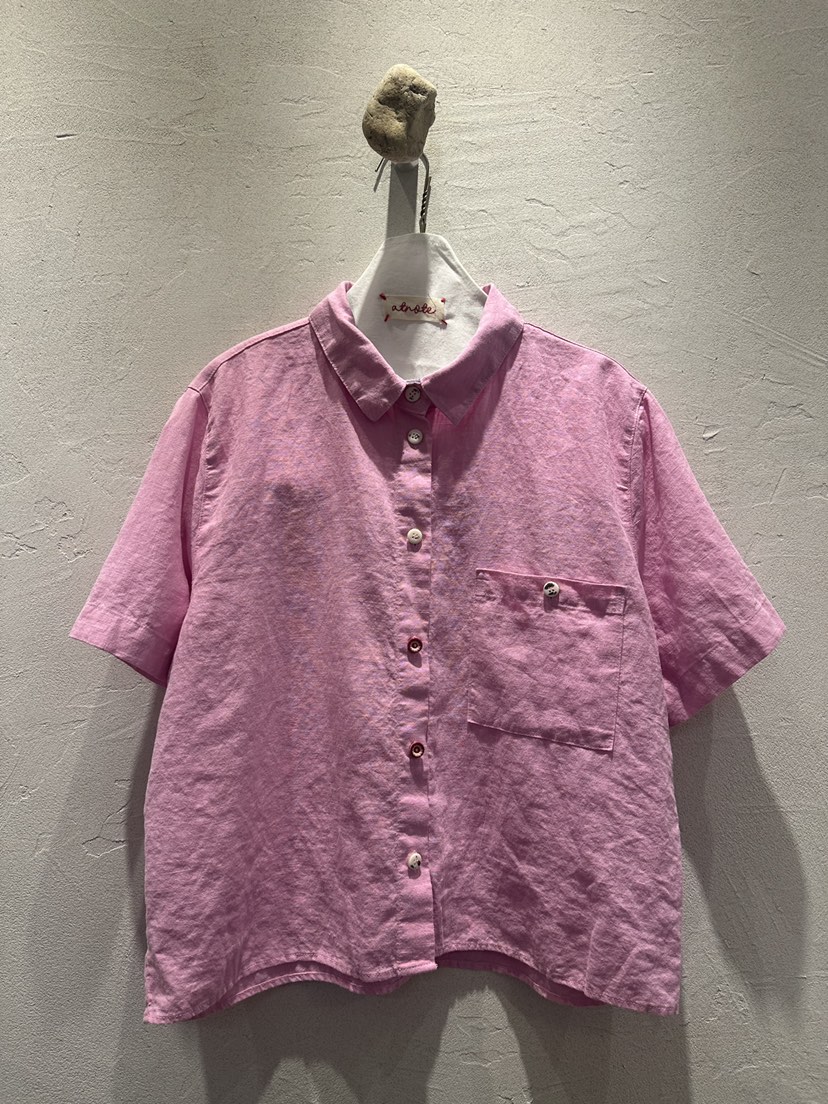 AT NOTE韓國代購女裝新品推薦熱賣26夏季襯衫蕾絲衫水洗亞麻AT NOTE襯衫/蕾絲衫圖色2