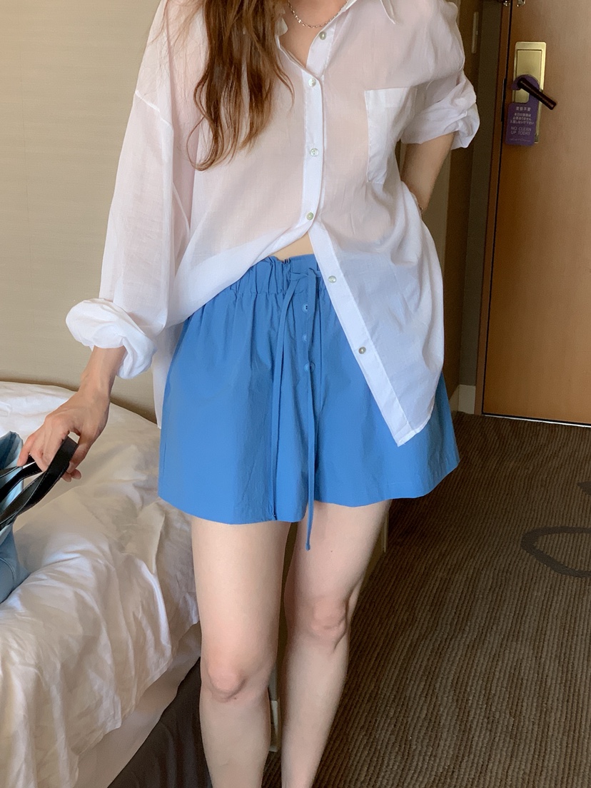 LONG PEAK韓國東大門代購女士新款職業休閑26春夏短褲紐扣LONG PEAK短褲