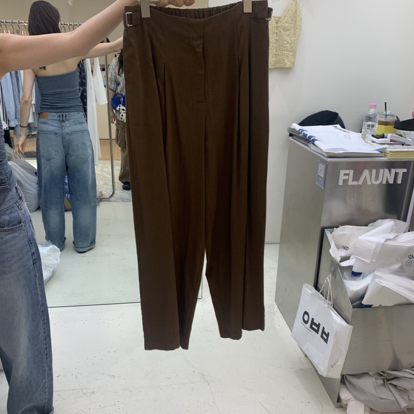 FLAUNT韓國東大門代購女士新品時尚人氣職業休閑褲亞麻布FLAUNT休閑褲圖色2