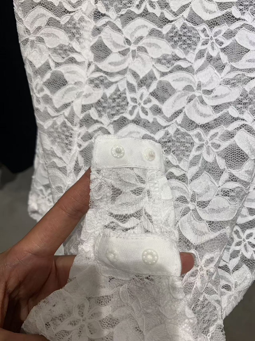 PAPERMOON韓國東大門直郵女裝新款職業襯衫蕾絲衫修身蕾絲paper moon襯衫/蕾絲衫
