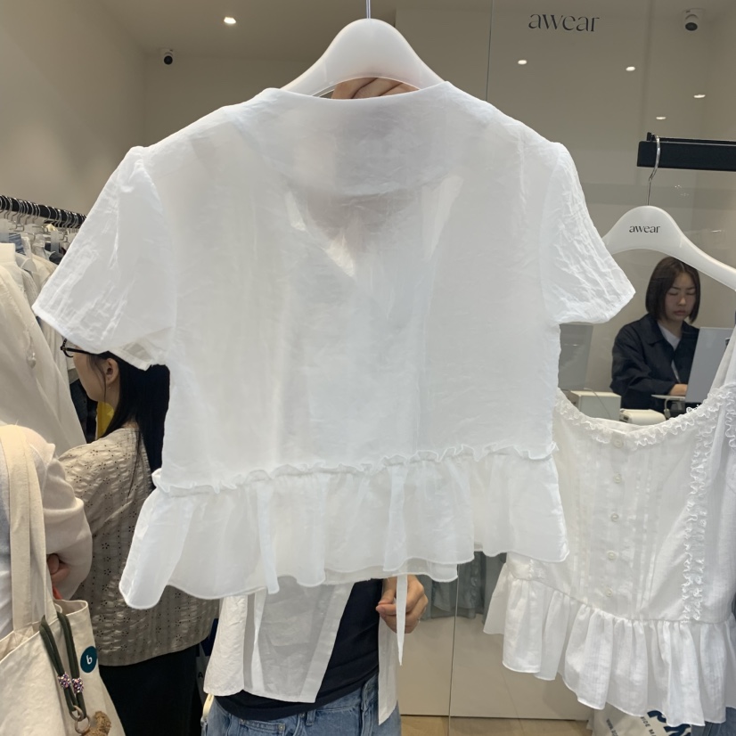 RUMIRU/AWEAR韓國代購女裝新品人氣時尚26春夏襯衫蕾絲衫awear/RUMIRU襯衫/蕾絲衫