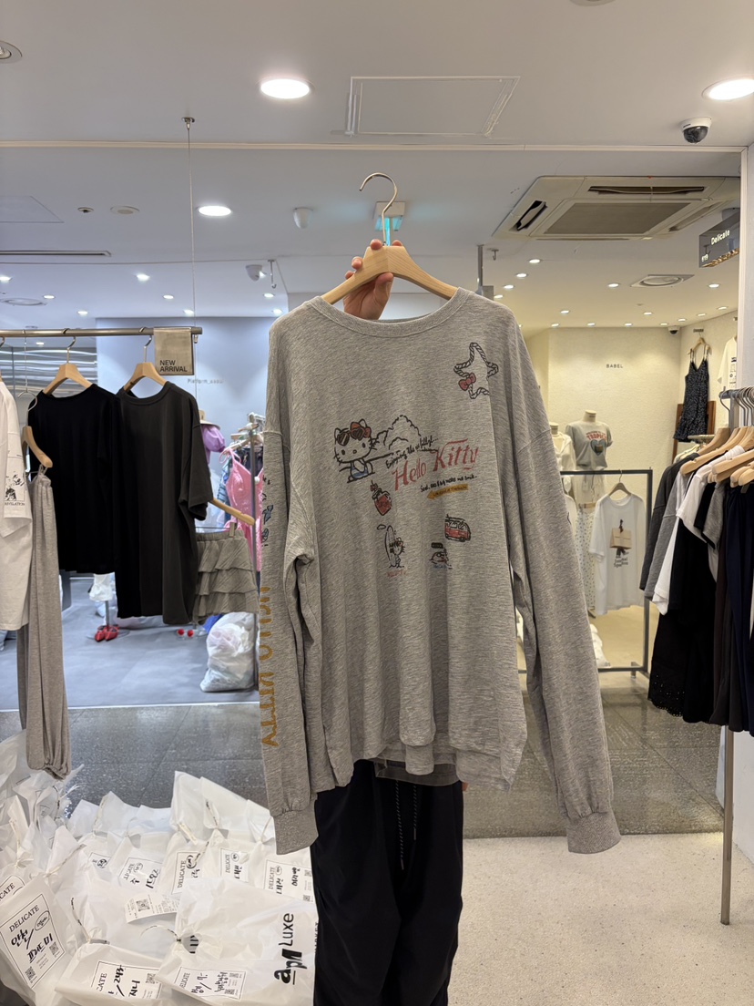 DELICATE韓國直郵女裝新品時尚26春夏人氣休閑推薦長袖T恤DELICATE長袖T恤圖色2
