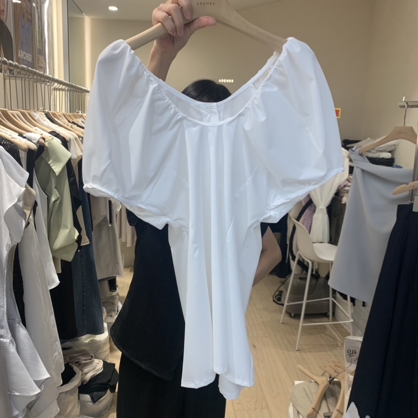 ARCHER韓國東大門直郵女裝新品26春夏襯衫蕾絲衫泡泡袖雙面ARCHER襯衫/蕾絲衫圖色1