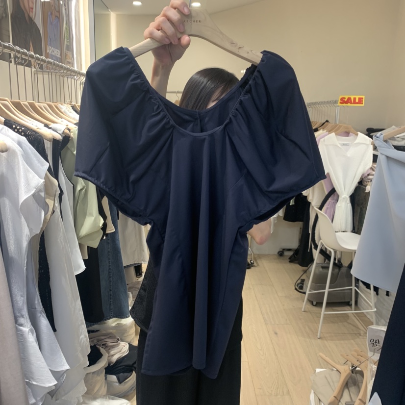 ARCHER韓國東大門直郵女裝新品26春夏襯衫蕾絲衫泡泡袖雙面ARCHER襯衫/蕾絲衫圖色2
