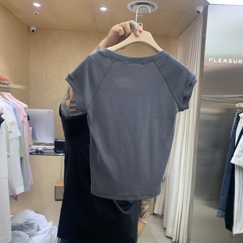 PLEASURE韓國直郵女裝新品人氣熱賣推薦休閑職業26夏季T恤PLEASURET恤
