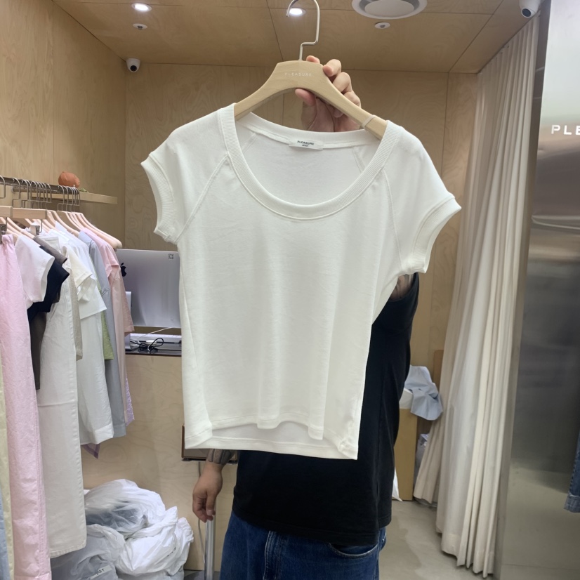 PLEASURE韓國直郵女裝新品人氣熱賣推薦休閑職業26夏季T恤PLEASURET恤圖色1