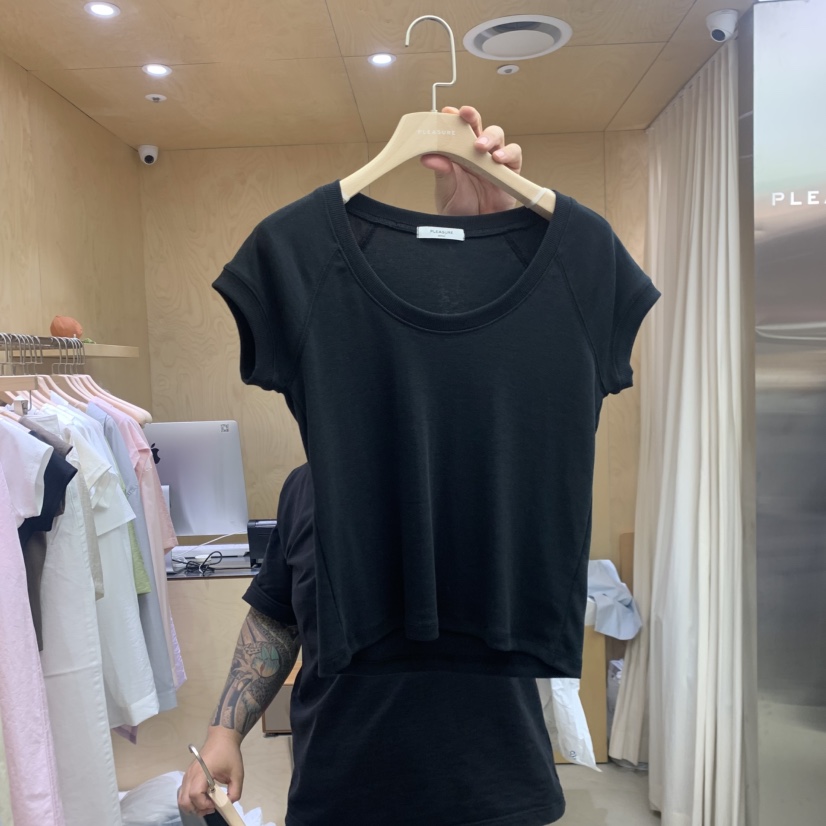 PLEASURE韓國直郵女裝新品人氣熱賣推薦休閑職業26夏季T恤PLEASURET恤圖色3