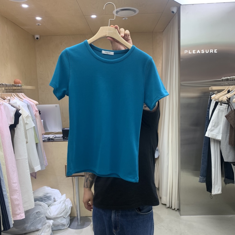 PLEASURE韓國東大門直郵女裝新品時尚推薦人氣26春夏職業T恤PLEASURET恤圖色1