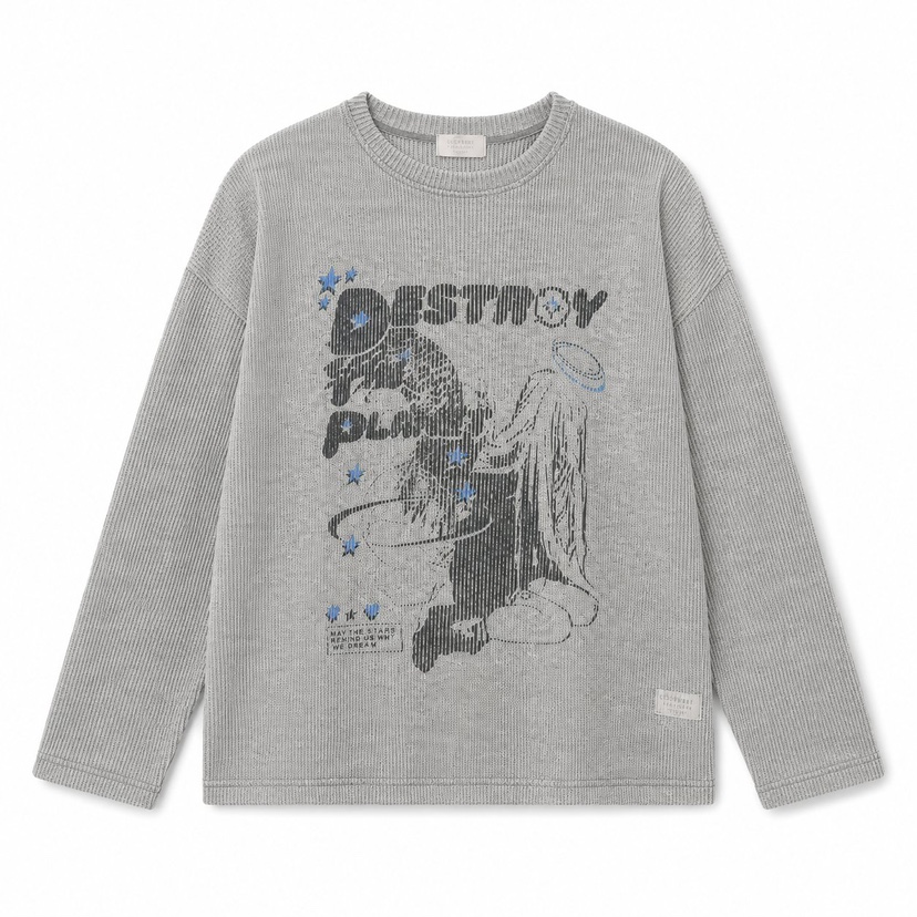 GRASS/DSCOMPANY韓國直郵女裝新款26春夏長袖T恤男女同款GRASS/DSCOMPANY長袖T恤圖色3