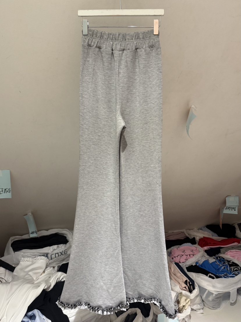 BELITA-L韓國直郵女裝新款26夏季熱賣休閑褲荷葉邊喇叭褲BELITA-L休閑褲