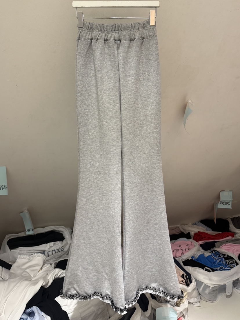BELITA-L韓國直郵女裝新款26夏季熱賣休閑褲荷葉邊喇叭褲BELITA-L休閑褲圖色1