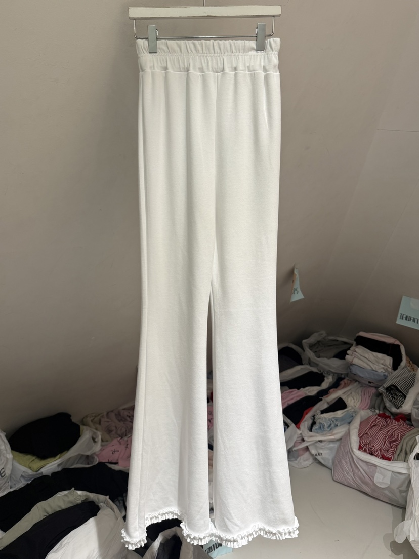 BELITA-L韓國直郵女裝新款26夏季熱賣休閑褲荷葉邊喇叭褲BELITA-L休閑褲圖色2