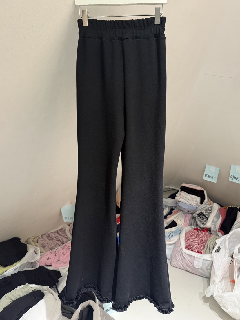 BELITA-L韓國直郵女裝新款26夏季熱賣休閑褲荷葉邊喇叭褲BELITA-L休閑褲圖色3