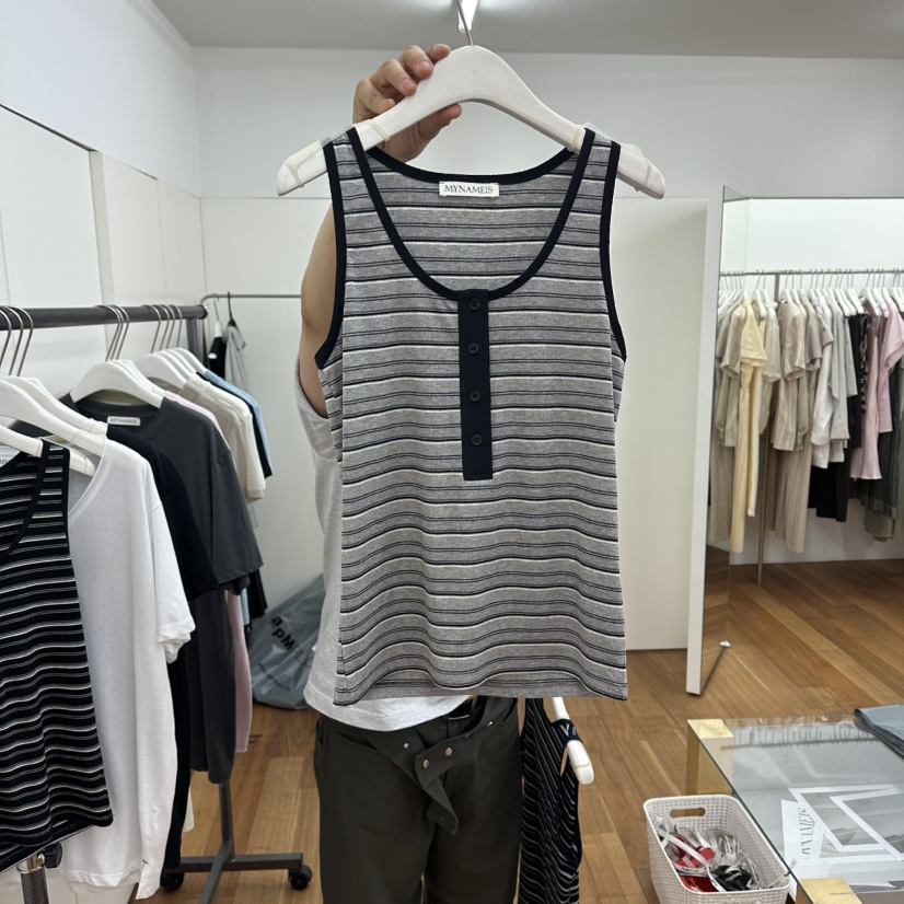 MYNAMEIS/AIME HOPE MAKE韓國直郵實拍女士新款職業吊帶背心無袖SMYNAMEIS/AIME HOPE MAKE吊帶/背心圖色1