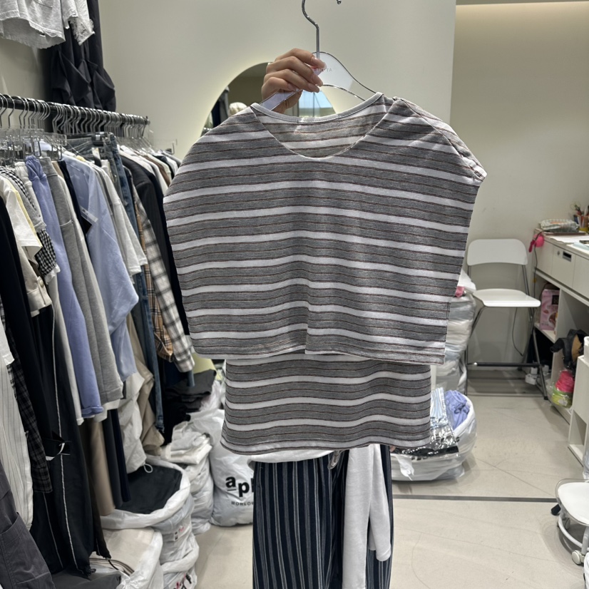 AT THE END韓國代購女裝新品職業26夏季休閑時尚套裝披肩SAT THE END套裝