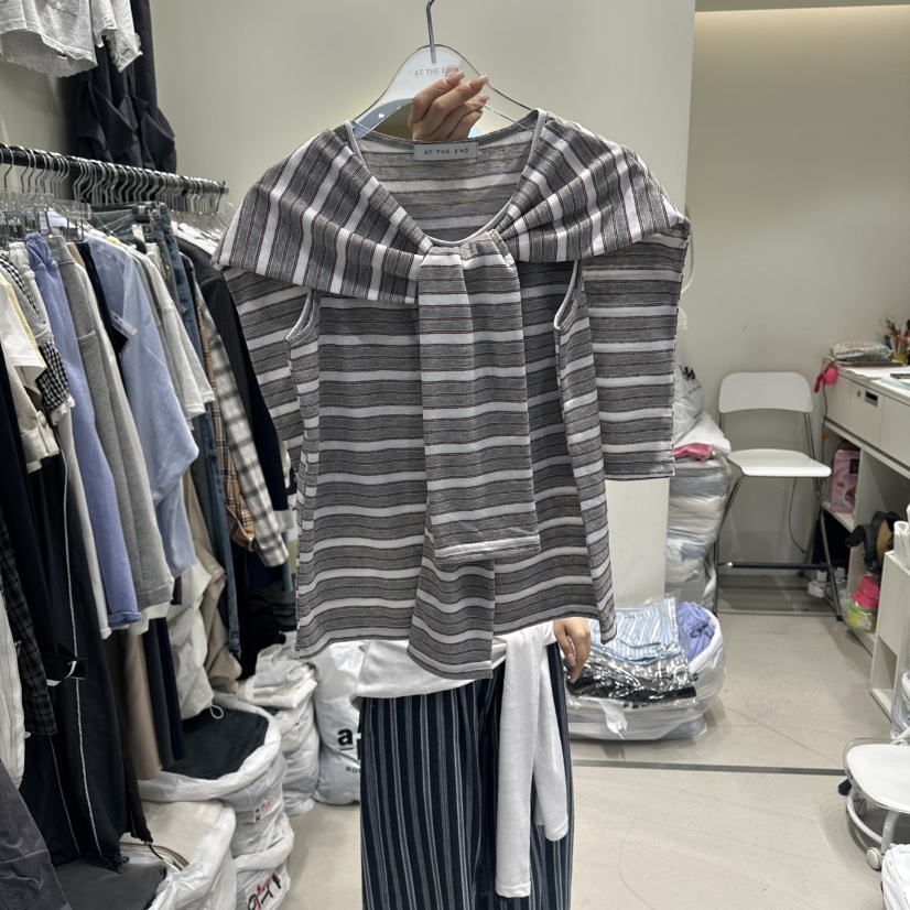 AT THE END韓國代購女裝新品職業26夏季休閑時尚套裝披肩SAT THE END套裝圖色1