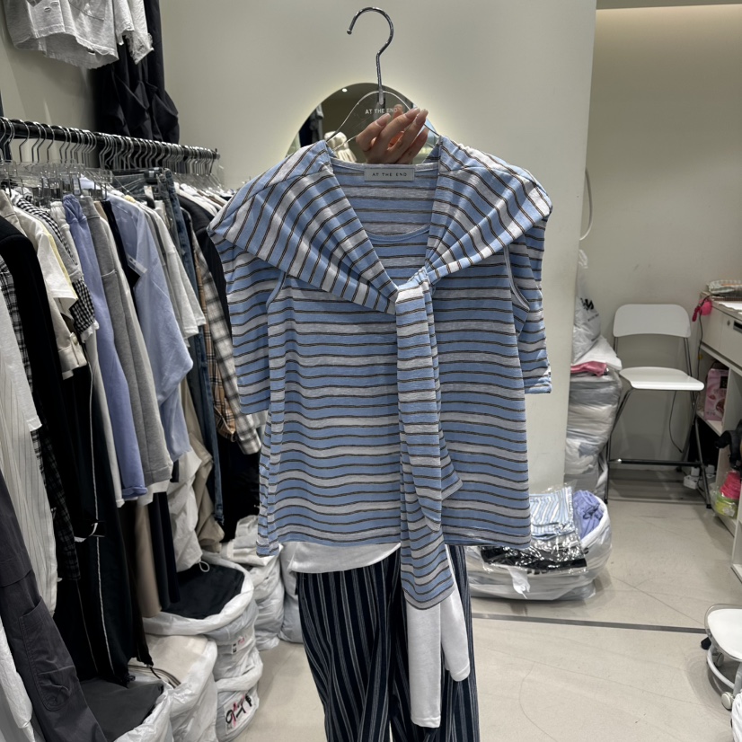 AT THE END韓國代購女裝新品職業26夏季休閑時尚套裝披肩SAT THE END套裝圖色2