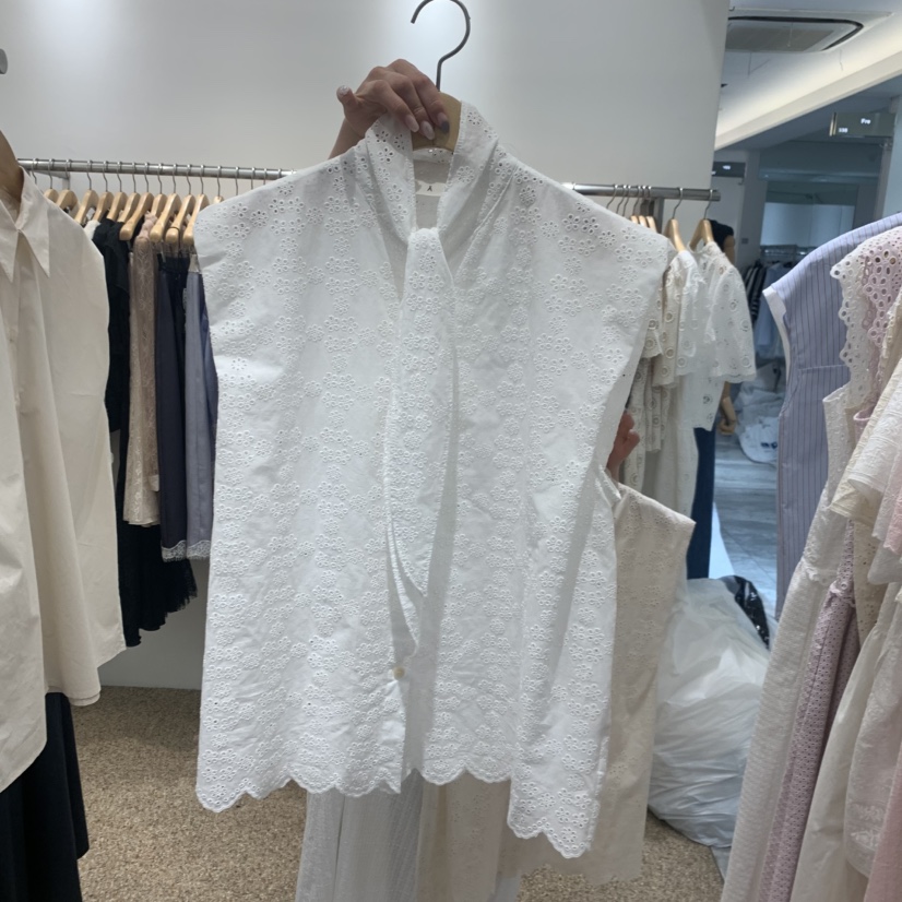 A韓國東大門代購女士新品推薦職業熱賣人氣襯衫蕾絲衫絲帶A STORE襯衫/蕾絲衫圖色1